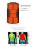 Unisex Ten-Zone USB Heated V-Neck Vest, Down Cotton Electric Heating Jacket