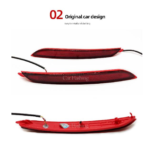 LED Rear Bumper Reflector Light For Hyundai Elantra 2012 2013 2014 Stop Brake Tail Light Fog Lamp with turn signal