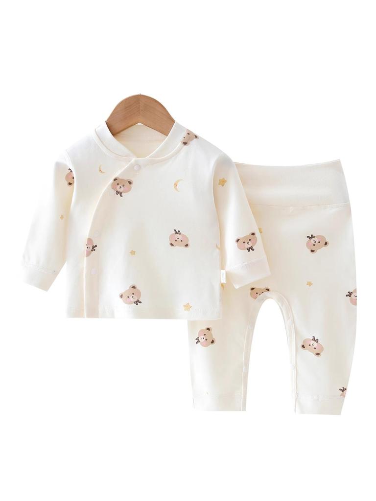 Neugeborenen Reiner Baumwolle Herbst & Frühling Hochtailliert Bauchschutz Outfit