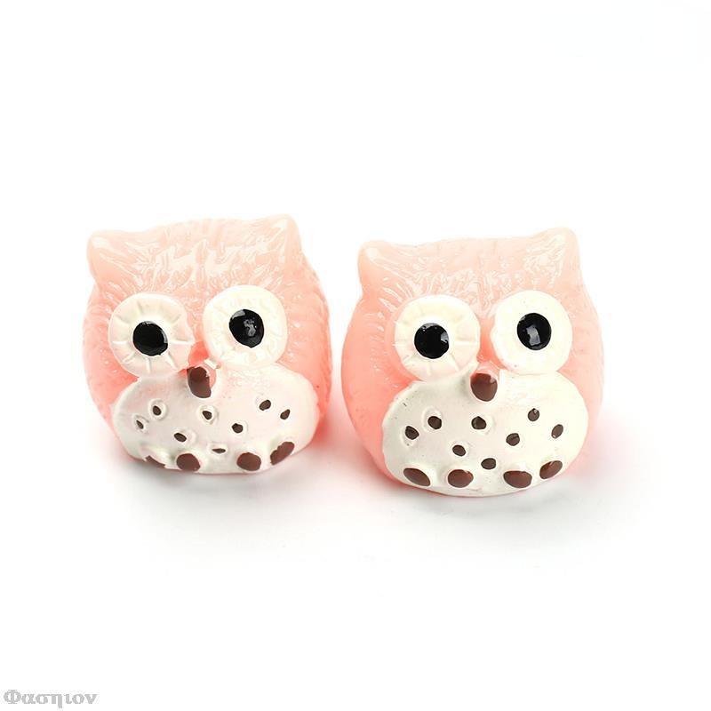 Mini Owl Figurine Crafts Miniatures Resin Owl Ornament Family Micro Landscape Decoration Figurines For Home Decor Owl Accessorie