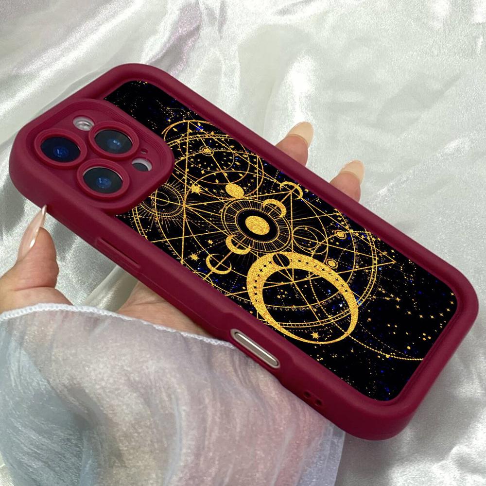 JT469 Sacred Geometry Astronomy Art for iPhone 17 16 15 14 13 Pro Max Samsung S26 S25 Ultra A17 A07 A56 A16 Xiaomi 15T Redmi 15c 14C Soft Case