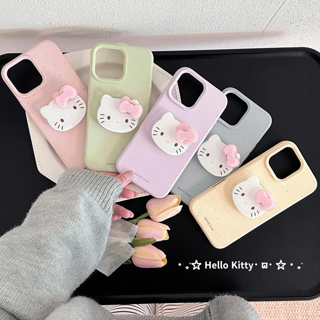 Bow cat rotating bracket for iphone17promax mobile phone case 16 cartoon 13 apple 14 pendant