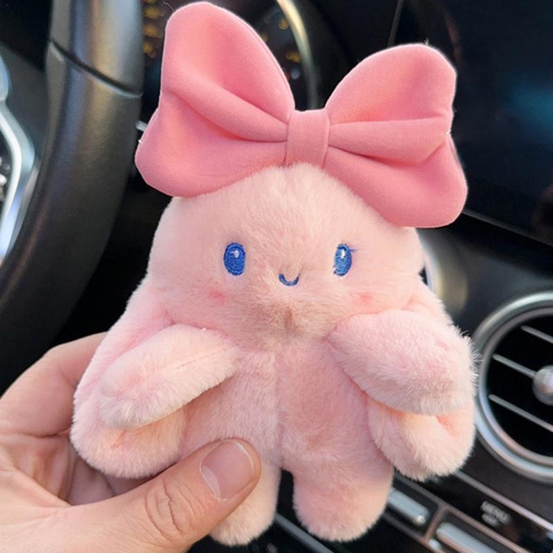 Car Screen Decoration Car Screen Center Console Bunny Doll Cute Bunny Plush Dolls For Automobil Display Screen Decor