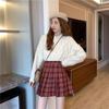Women's High-Waist Retro Plaid A-Line Pleated Skirt for Spring, Summer, Autumn – Anti-Exposure Short Korean Style