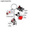 Disneys Adorable Minnie Mouse Heart shaped Pendant Keychain. Mickey s Romantic Charm Birthday Gift Travel Backpack Accessory