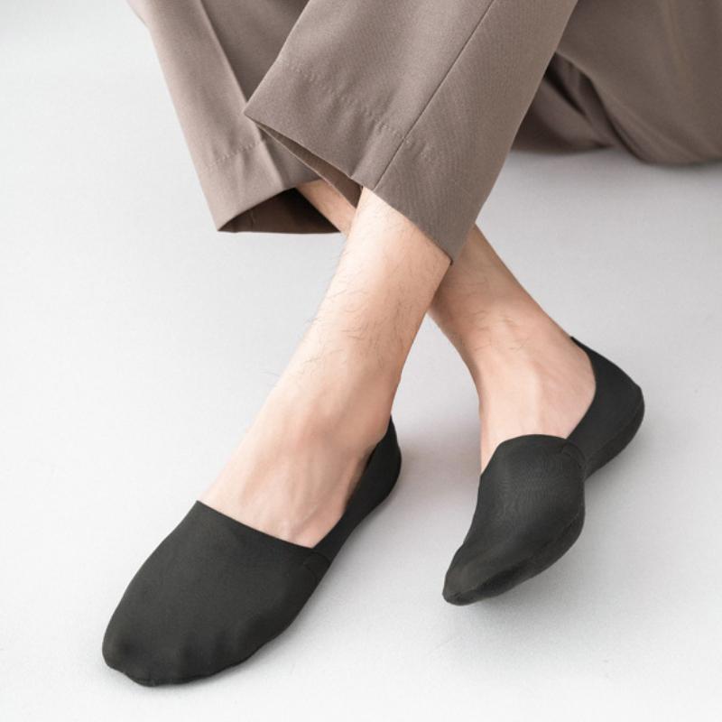 3 Pairs Men's Low Cut No Show Socks Summer Invisible Boat Socks Casual Non-slip Shallow Cozy Cotton Socks