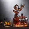 Hirsch Whiskey Glasflasche 120ml Rentier Whiskey Glasflasche Likör Dekanter Heimdeko für Männer Weihnachten Geburtstagsfeier
