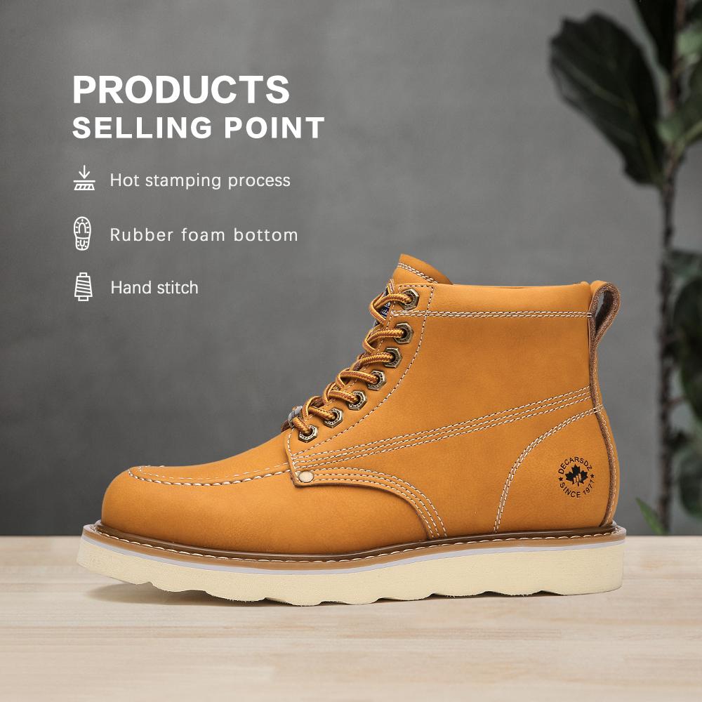 Buy DECARSDZ Luxury Genuine Leather Casual Classic Basic Men's boots