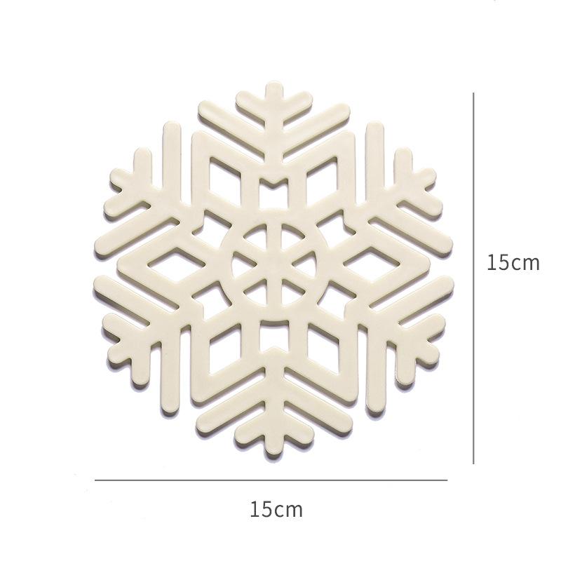 

1 шт. Силиконовая подставка в виде снежинки, теплоизоляционная и противоскользящая, подставка для чашки в виде скелета, подставка под горячее для кофейного напитка, кухонный плейсмат, декор
