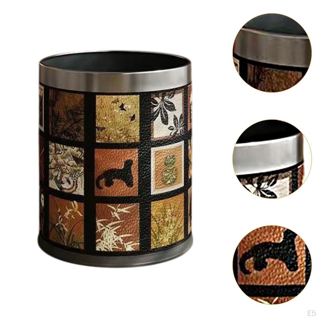 10 L Round Waste Bin for Home Living Room Cabinet Hotel