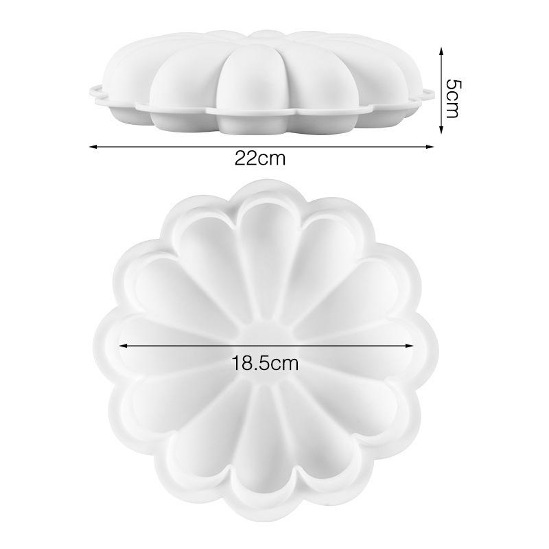 1 шт. Форма для выпечки 6 ячеек Подсолнух Французский муссовый десертный торт Форма Хризантема Конопляная форма Шоколадная силиконовая форма для свечей