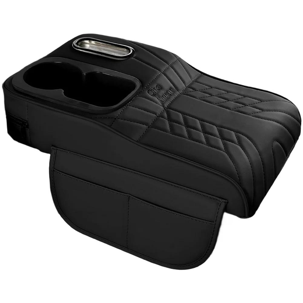 Lederen Armleuning Pad Met Opbergvak Bekerhouder En Tissuehouder Auto Interieur Accessoire Voor Comfortabele Ritten