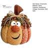 Soft Stuffed Pumpkins for Kids Room Whimsical Patchwork Pumpkin, Pumpkin Table Decor, Cute Smiling Face Retro Decorations Halloween Cloth Tabletop