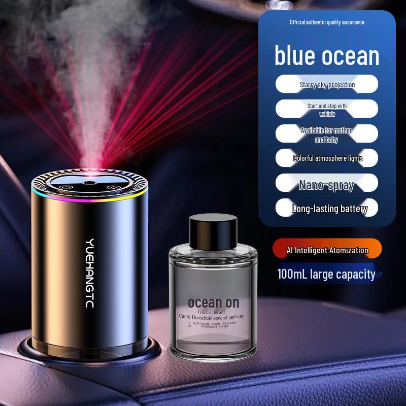 Starry Sky Car Odor Eliminator: Smart Sound-Activated Aroma Diffuser with Ambient Light