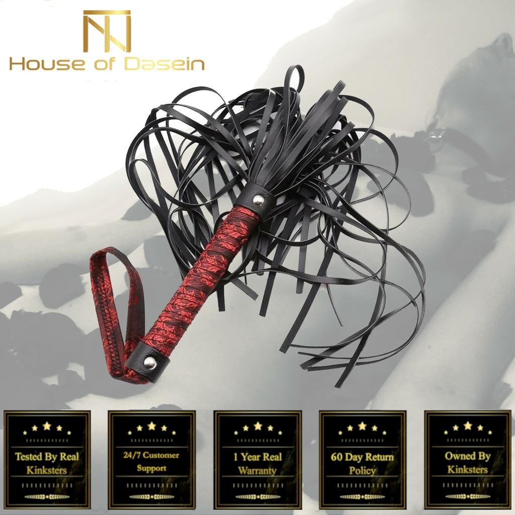 Beginners Black Flogger Slap Tickle Sex Whip Impact Play Fetish Floggers