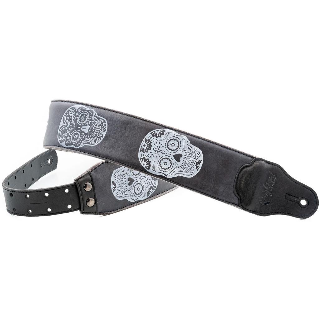 Straps 7cm Sugar Black RightOn! Guitar/Bass Strap, Wide, 95-150cm Long,