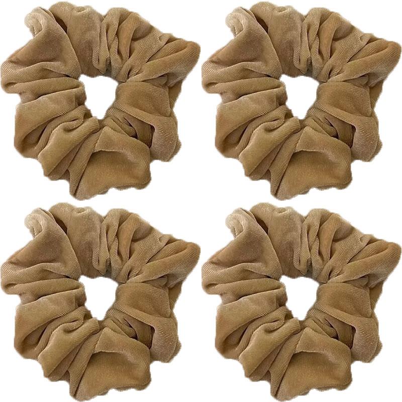 Koreanischer Samt Scrunchie Gummi Elastische Haarbänder Damen Einfarbig Stirnband Pferdeschwanzhalter Bänder Seil Mädchen Haaraccessoires