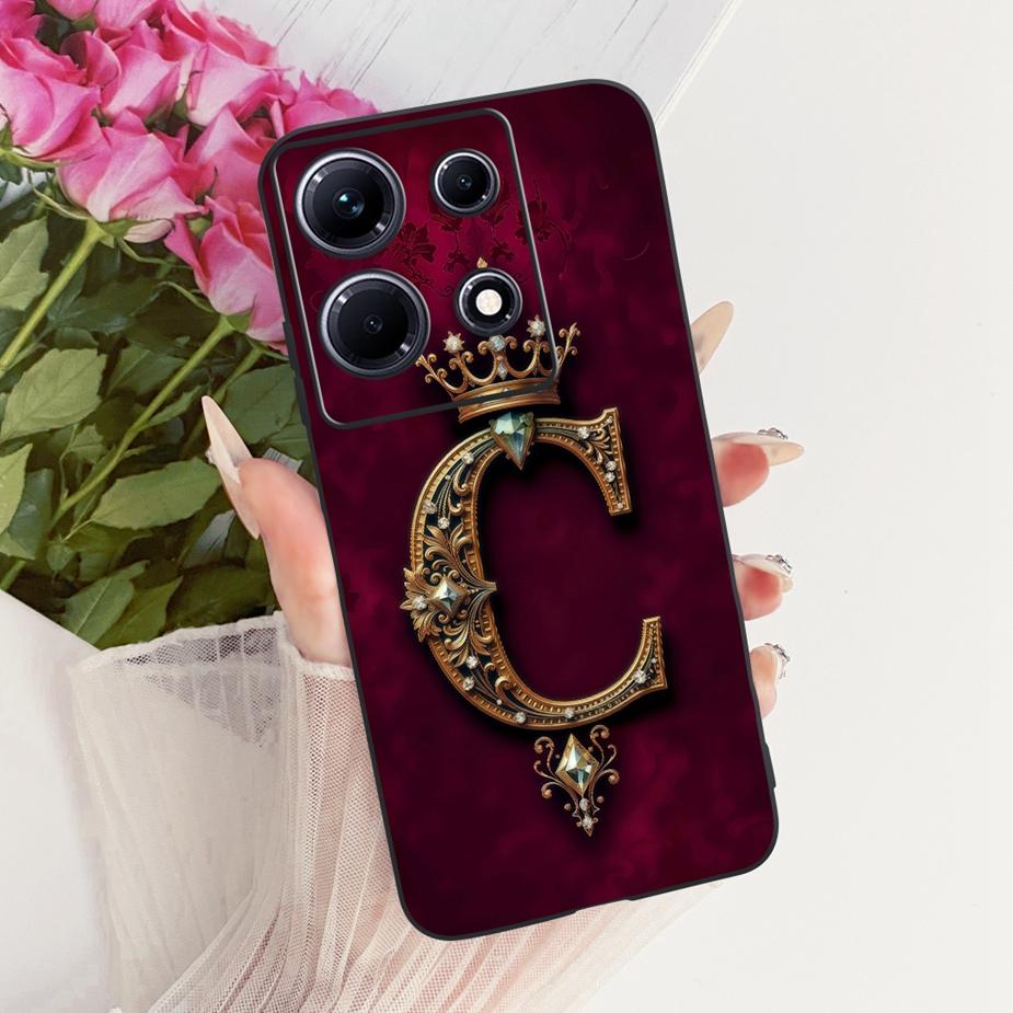 Per Custodia Infinix Note 30i X6716 Note 30 VIP Corona Fredda Lettere Cover Custodia Morbida in TPU Per Infinix Note 30 Pro Note30 4G Guscio