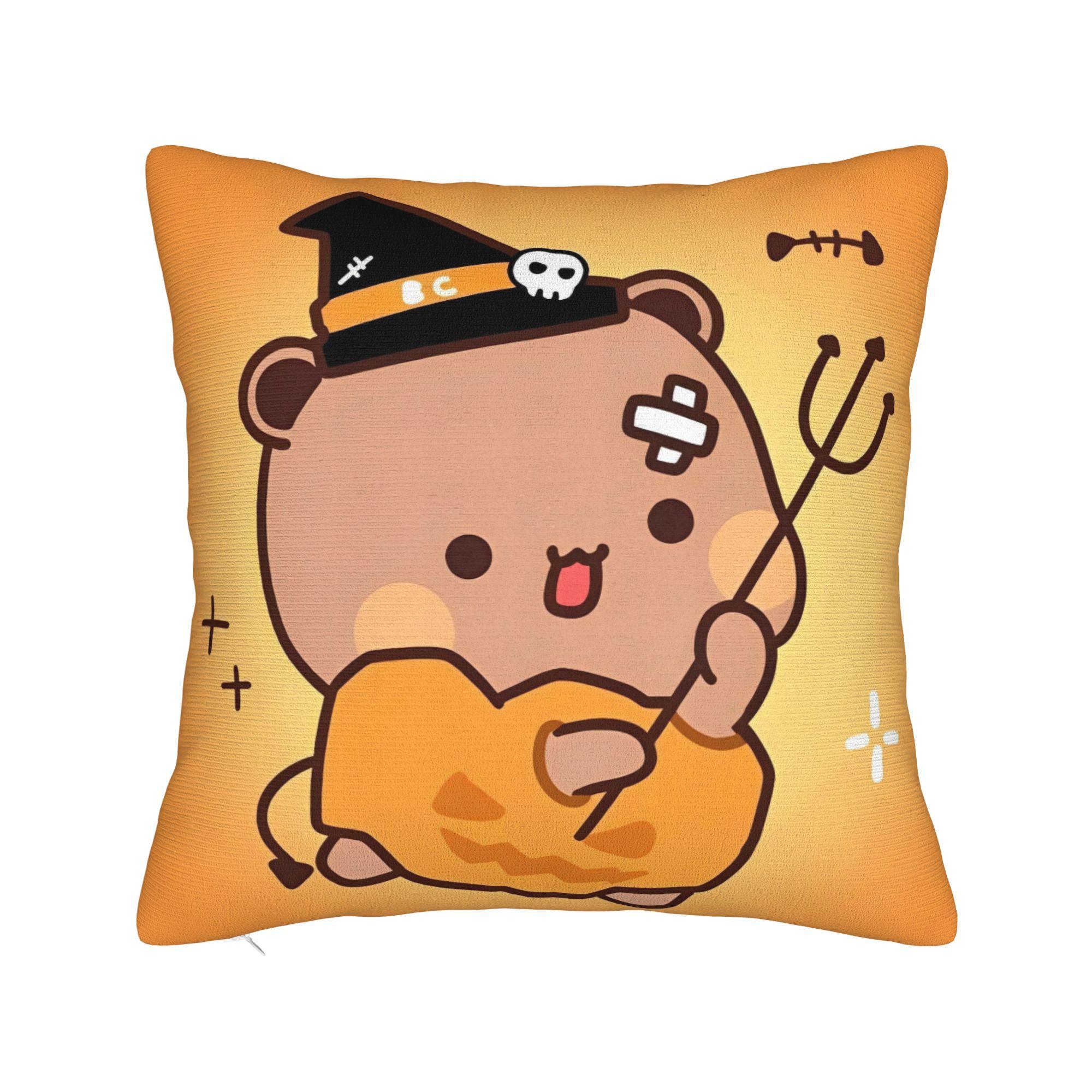 Bubu Dudu Christmas Pillow Case  Graphic Pillow Cover Funny Cushion Cover For Sofa Home Decoration 12x12Inch