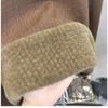 Women's Fashion Half High Collar Plush Sweater Autumn Winter Long Sleeve Thick Warm Pullovers Casual Solid Fleece Tops