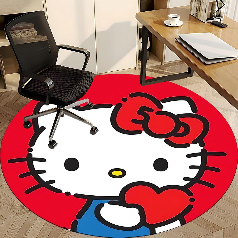 1pc Hello Kitty Chair Carpet for Office, Non slip, Soft and Durable Office Rug for Interior Decoration
