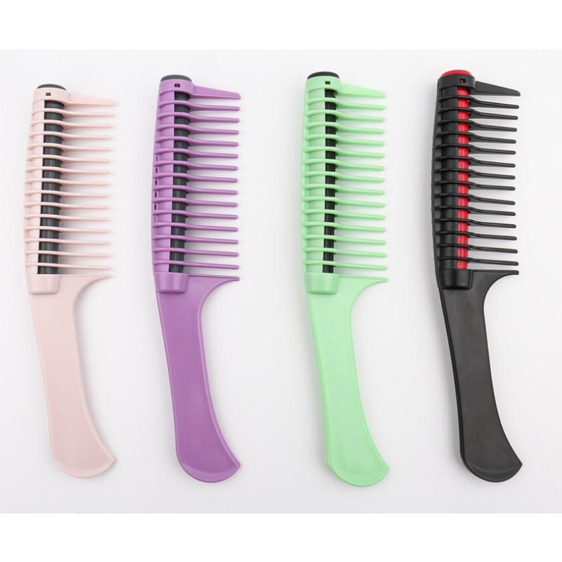 Hair Comb Hair Dye Comb Oil Treatment Styling Waxing Hair Dye Comb Hair Brush Plastic Oil Treatment Comb Roller Core Comb