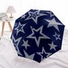 1pc Stars Night Automatic Umbrella   Auto Open/Close Folding Umbrella with  8 Rib Frame, 3 Fold Compact Umbrella for Men & Women, 106