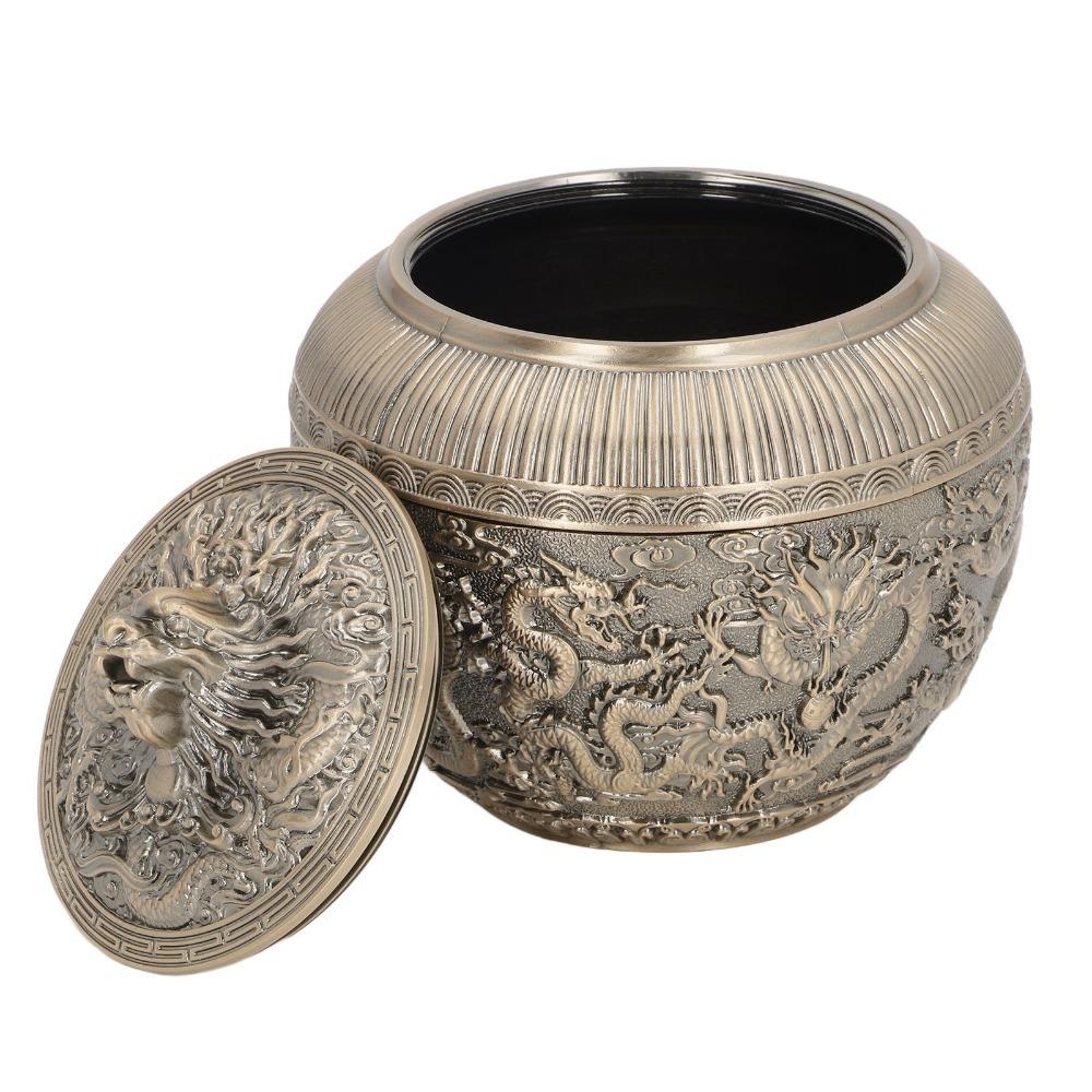 Airtight Lid Loose Tea Storage Container Bronze Decorative Tea Jar For Countertop Storage
