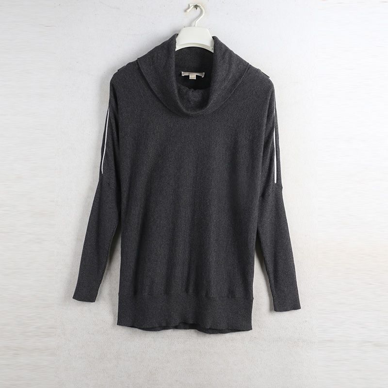 

Home Autumn and Winter New Foreign Trade European and American M Home High Collar Zip-up Decoration Long sleeve Women clothes Sweater Plus size Knit Dark gray XL: Bust size 124