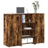 VidaXL Reception Desk Smoked Oak 135x50x103.5cm Engineered Wood, Reception Counter, Salon Reception, Counter 3324191