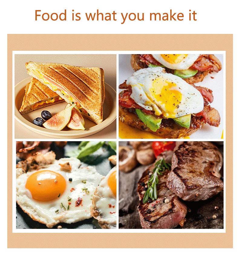 Edelstahl Panini-Presse & Waffelautomat - Sandwich-Toaster für das Frühstück