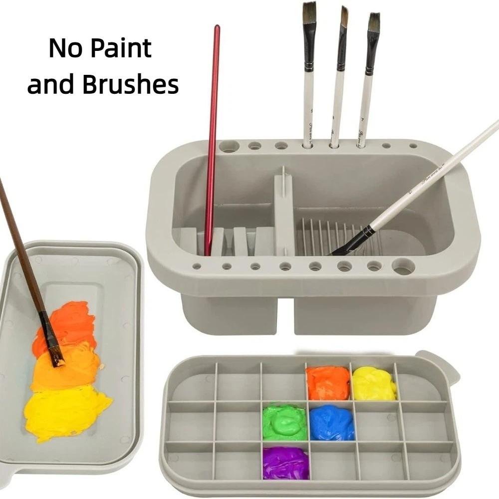 Portable Paint Brush Washer Handheld Brush Cleaning Tool Brushes Tray Basin  Art Supplies