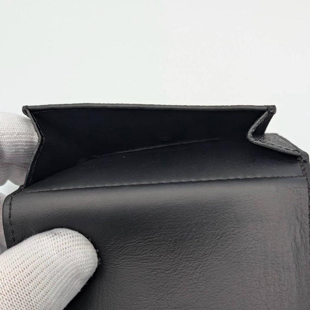 Used LOEWEAnagramTrifold WalletCalfskinTri-fold Wallet