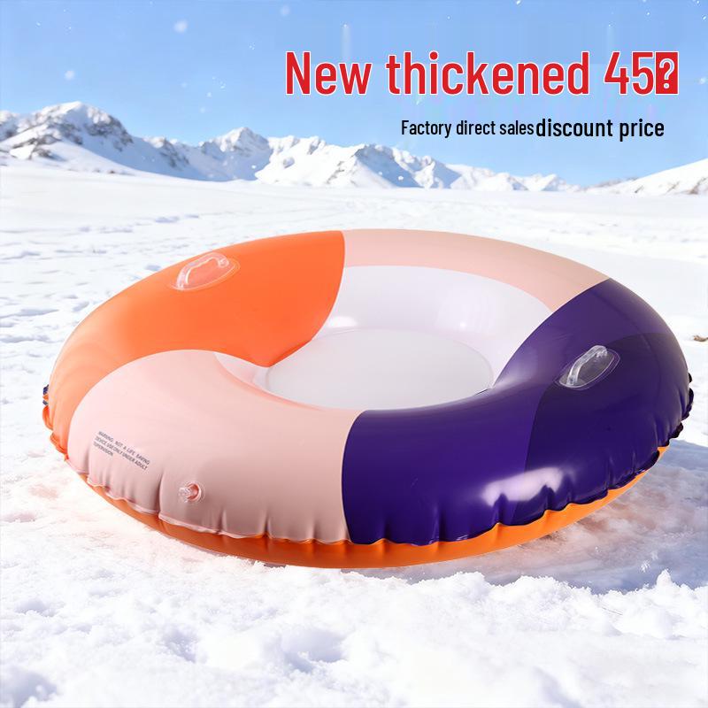 In Stock Thicken Adult Snow Tube: Anti-Rollover, Inflatable, Portable for Outdoor Winter Skiing