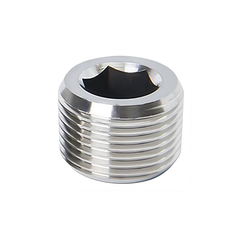 304 Stainless Steel Hex Socket Pipe Plug, Threaded Blind Plug, Oil Plug, Throat Plug In Sizes: 1/8", 1/4", 3/8", 1/2", 3/4".