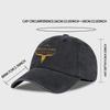 MLFO Adjustable vintage baseball cap featuring the Yellowstone Dutton Ranch designantique black finish unisex casual style
