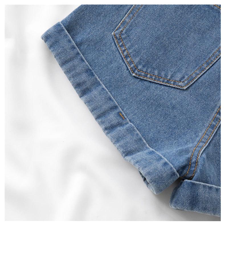 Women's A-line Rolled Hem Denim Shorts - Summer Thin Style, Influencer Fashion, Casual Wide Leg Hot Pants