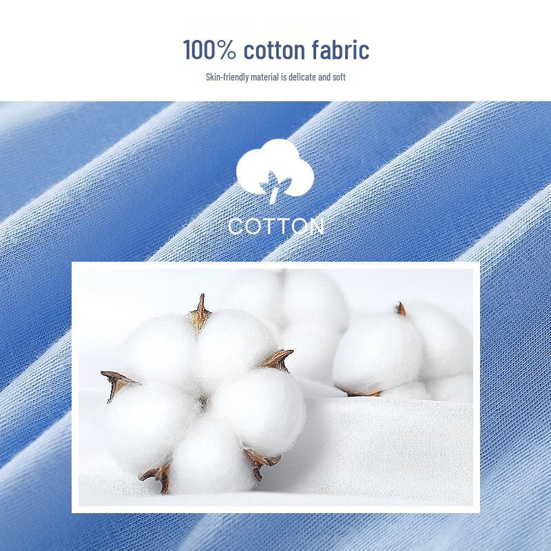 Langsheng Men's Pure Cotton High-Waist Briefs 4-Pack