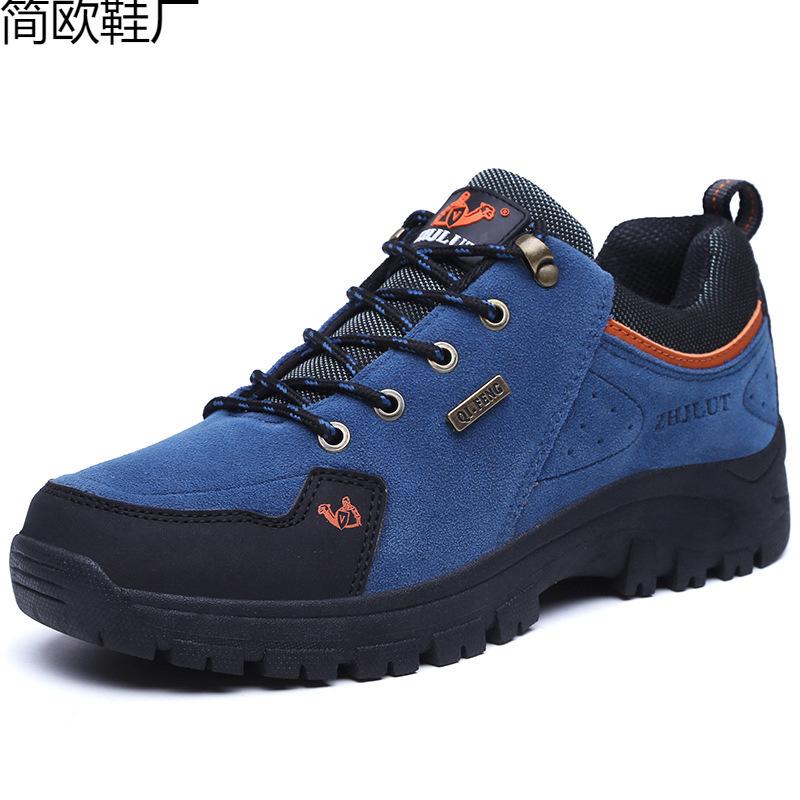 Pinduoduo autumn and winter outdoor hiking shoes low-top single shoes cotton shoes men s shoes women s shoes hiking 36 синий