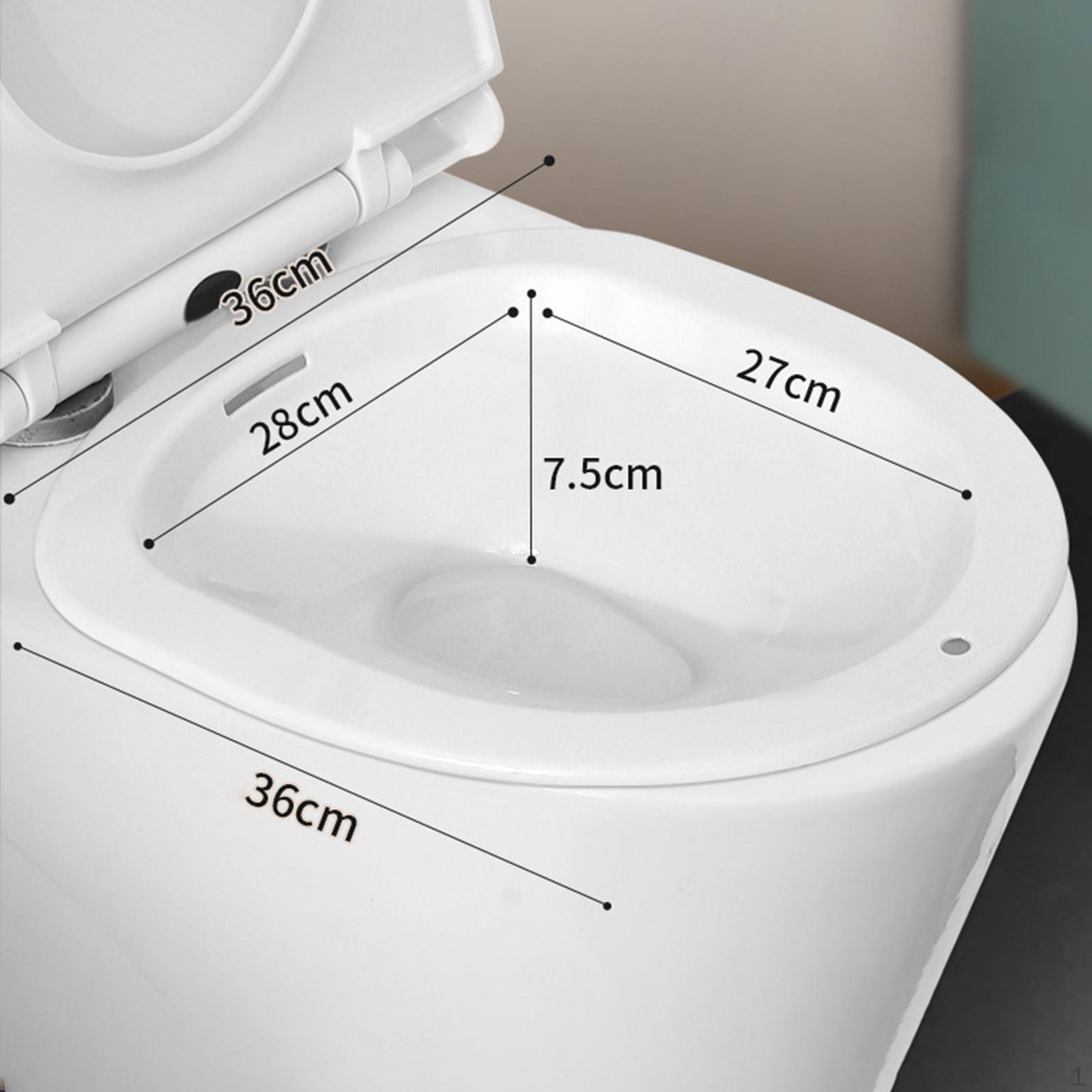 

Toilet Sitz Bath Universal with Drain Holes Elderly Daily Cleansing Women White