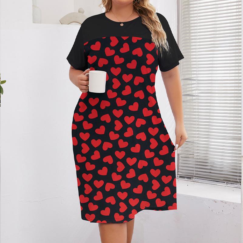 

Плюс размер 5XL Ночное платье Женское Летнее Фиолетовое принт бабочки Ночные рубашки с коротким рукавом Длинная ночная рубашка Домашняя одежда Женская ночная рубашка XXXL