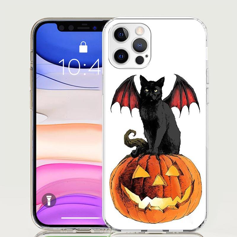 Kitten Cat Christmas Pumpkin Phone Case for Apple iPhone 17 Air 16 15 Plus 14 + 13 Mini 12 11 Pro Max 7 8 SE 16Max Soft Shell Co