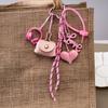 Taschenanhänger Maillard Mini PU-Leder Tasche Retro Form Anhänger Taschenanhänger Geflochtenes Seil Hängendes Teil Zubehör