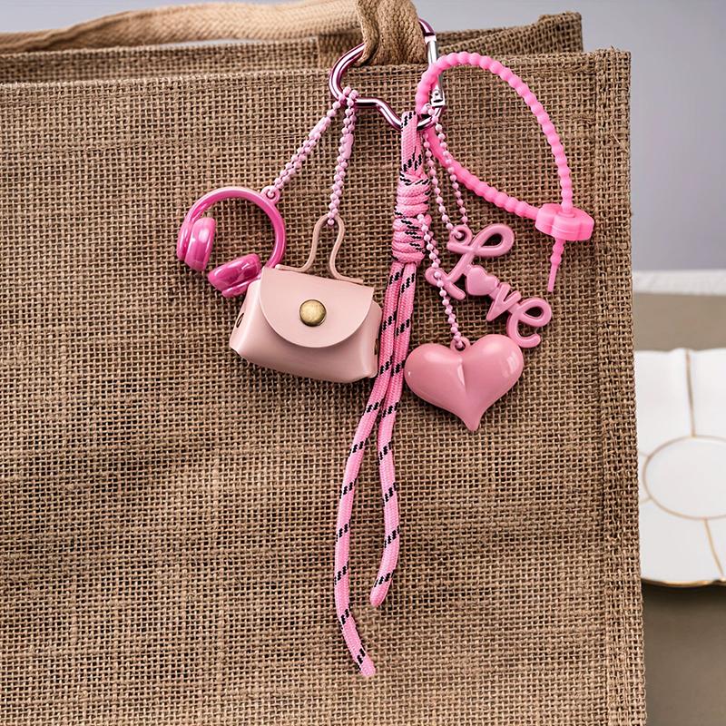 Taschenanhänger Maillard Mini PU-Leder Tasche Retro Form Anhänger Taschenanhänger Geflochtenes Seil Hängendes Teil Zubehör