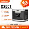 SOLARPLAY Q2501 2400W  (4800W vârf) Stație de Alimentare Portabilă, Generator Solar cu Baterie LiFePO4 de 2160Wh cu Ieșire AC pentru Petrecere