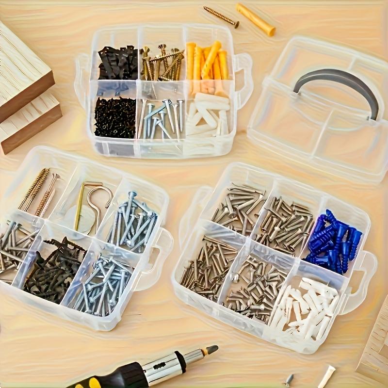 3-Tier Stackable Organizer Box with Compartments - Durable Plastic Storage for Kitchen, Bedroom, Jewelry & Crafts - Snap Design, Versatile Storage Box