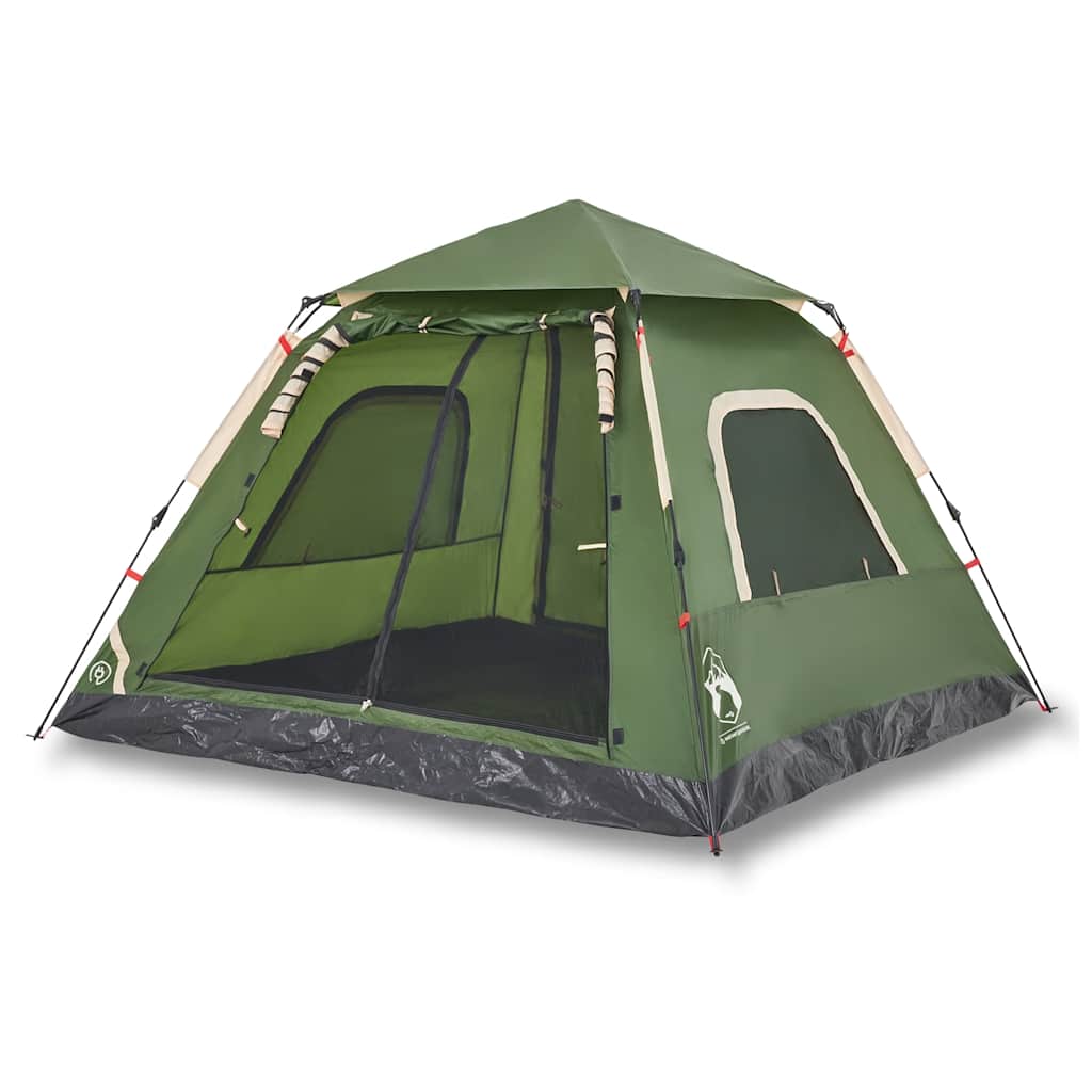 Vidaxl Tourist Tent, 5-Person, Green, Quick Setup