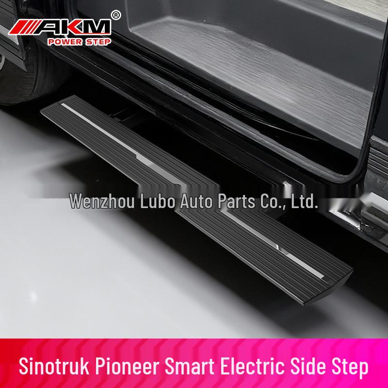 Compatible with 24+ Sinotruk Pioneer V: Single Right Door Auto-Retractable Aluminum Pedal with Welcome Lights.