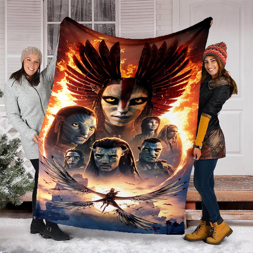 1pc Avatar Outdoor Personalized Flannel Blanket, Soft, Lightweight Personalized Flannel Blanket, Digital Printing,