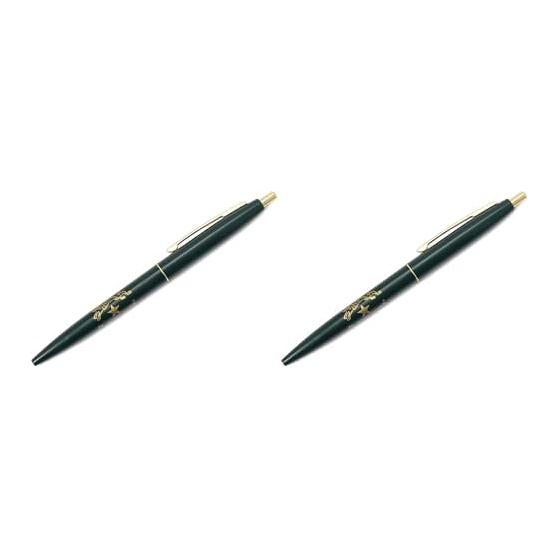 IL BISONTE Leather Ballpoint Pen - Genuine Cowhide, Unisex, Green